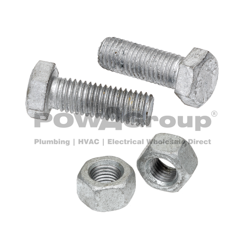 [07HEXG12030] Bolt & Nut Hex 4.6 Gal 12mm x 30mm