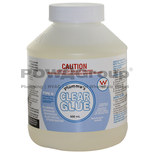 [06CGLUE500B] PVC Cement Clear Glue - Pipe Joining 500ml - With Brush Applicator