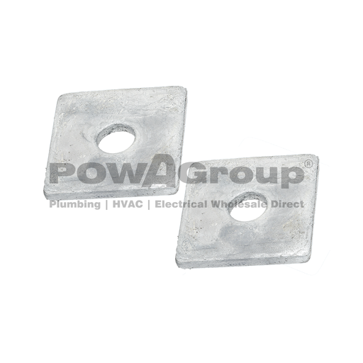 [09WSQ123] Washer Square Flat Hot Dipped Galvanised M12 x 38mm x 38mm x 3mm