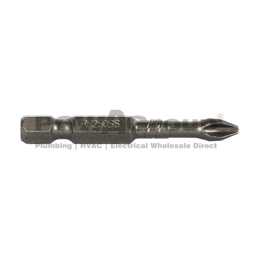 [19BPH250P] *PO* THUNDERZONE PH2 x 50mm Impact Power Bit (Pack 10) Magnetic