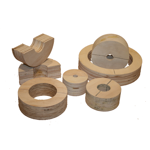 [10TF14063] Timber Ferrule 140mm ID (Cu) x 63mm Insulation - (268mm OD)