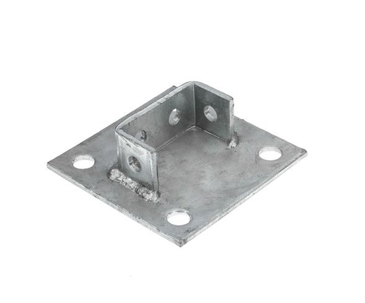 [09BASEPLATE151540] Base Plate 150mm x 150mm x 40mm Hot Dipped Galvanised (Suit 41x82 Strut)