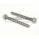 [02ASHSB003G] Screw-in Bolt Hex Head Concrete Anchor GAL 6mm x 30mm 