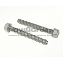 [02ASHSB003G] Screw-in Bolt Hex Head Concrete Anchor GAL 6mm x 30mm