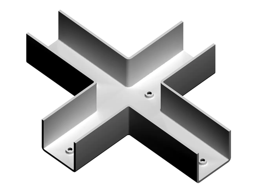 [09XJOINER] X Cross Shape Channel / Strut Joiner Z/P (External)