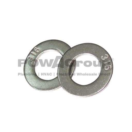 [07AFWAS025SS6] M10 Washer Flat 316 S/S x 21mmOD