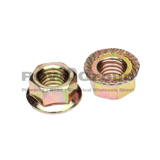 [07HNM06F] M6 Nut Flange Serrated 8.8 Z/P