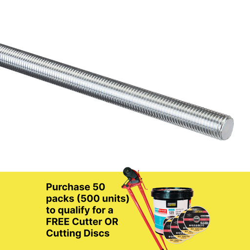 [07TRZ10] Threaded Rod Z/P M10 x 3 Metres