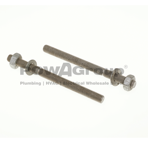 [02ABGCS006] Stud for use with Chemical Anchor - GAL M12 x 160mm with Nut &amp; Washer 