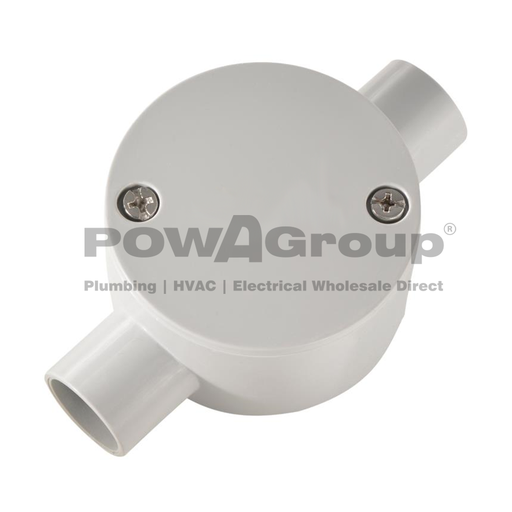 [08PCJBS2WG20] *PO* PowACity Junction Box 2 Way 20mm Std Depth (Pack 10)