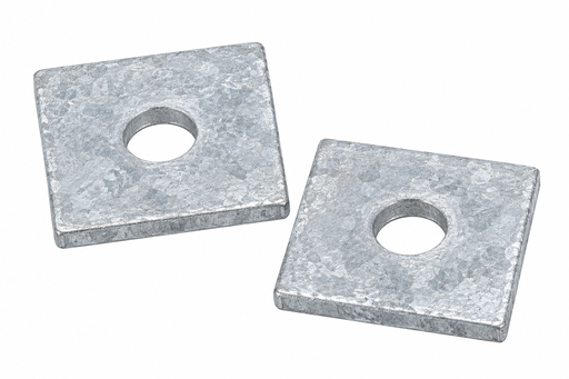 [09WSQ105] Washer Square Flat Hot Dip Galvanised M10-M12 x 40mm x 40mm x 5mm