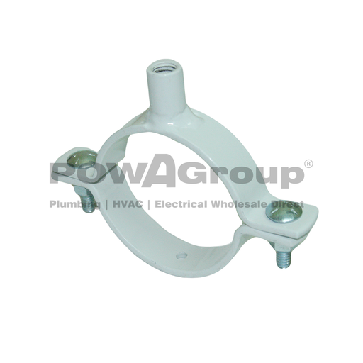 [10WNCPVC40] Welded Nut Clamp PVC 40mm (42.8mm OD) M10 White Powder Coated