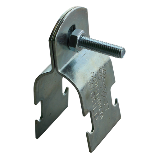 [10STRUTGAL032] Strut Clip Two Piece Zinc Finish 32mmOD (32 CU)