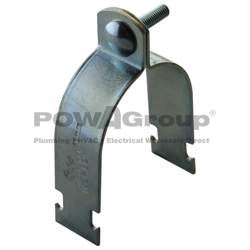 [10STRUTGAL056] Strut Clip Two Piece Zinc Finish 56mmOD (50 PVC)