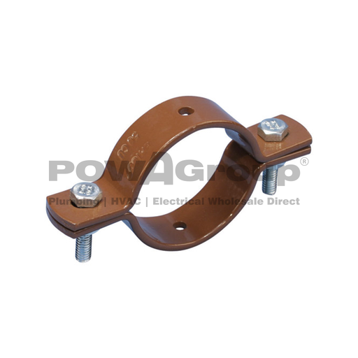 [10DBCU25] Double Bolted Clamp CU P/Coated Brown 25mm NB 25.4mm OD