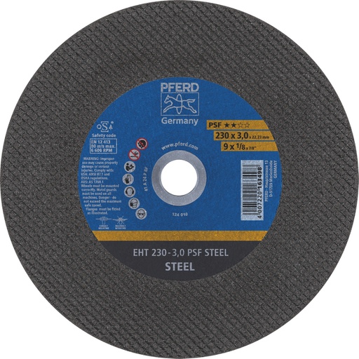 [13CDM230P] (Special Order) Cutting Disc Metal 230mm x 3mm Thick  x 24mm PFERD