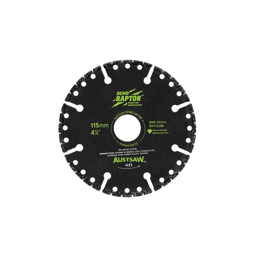 [13DBD115] Demo Raptor Extreme Multi-Purpose Demolition Diamond Blade - 115mm (4.5")