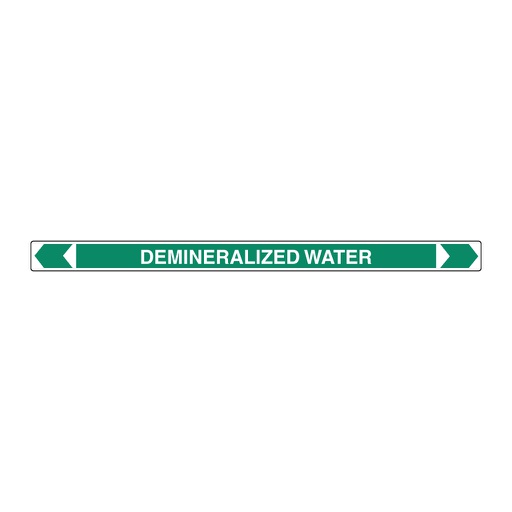 [22AFPMK018] Pipe Marker ;- Demineralized Water 25mm x 380mm (G)