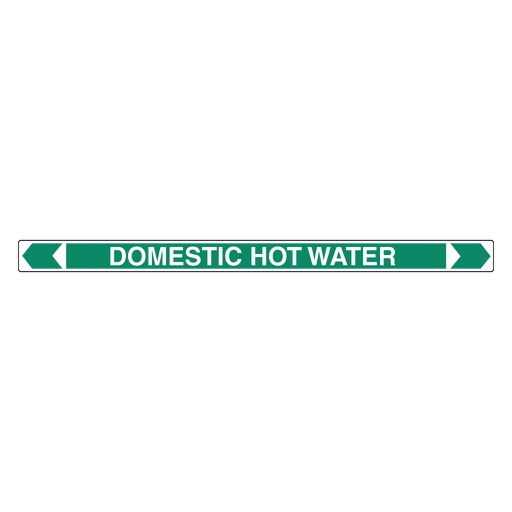 [22AFPMK024] *PO* Pipe Marker ;- Domestic Hot Water 25mm x 380mm(G)