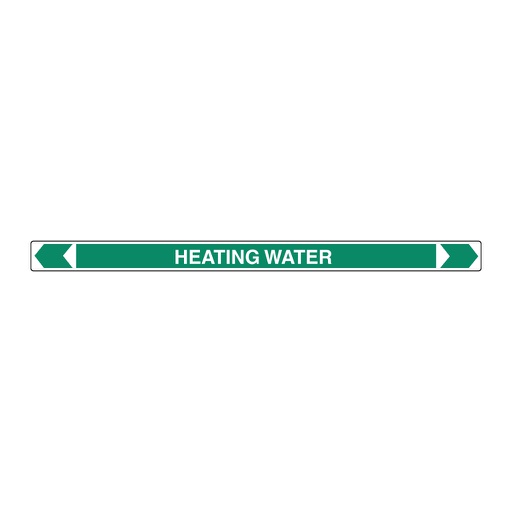 [22AFPMK037] Pipe Marker ;- Heating Water 50mm x 380mm(G)