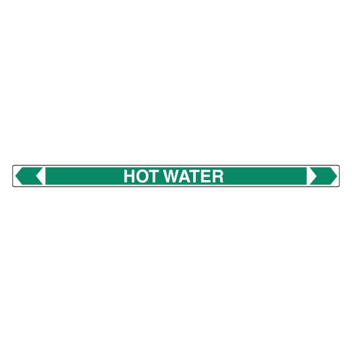 [22AFPMK043] Pipe Marker ;- Hot Water 50mm x 380mm(G)