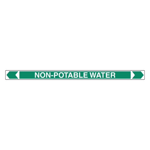 [22AFPMK052] *PO* Pipe Marker ;- Non-Potable Water 25mm x 380mm(G)