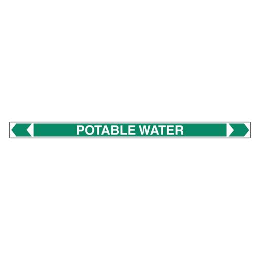 [22AFPMK056] Pipe Marker ;- Potable Water 40mm x 400mm(G)