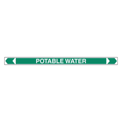 [22AFPMK056] Pipe Marker ;- Potable Water 40mm x 400mm(G)