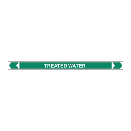[22AFPMK074] *PO* Pipe Marker; Treated Water 25mm x 380mm(G)