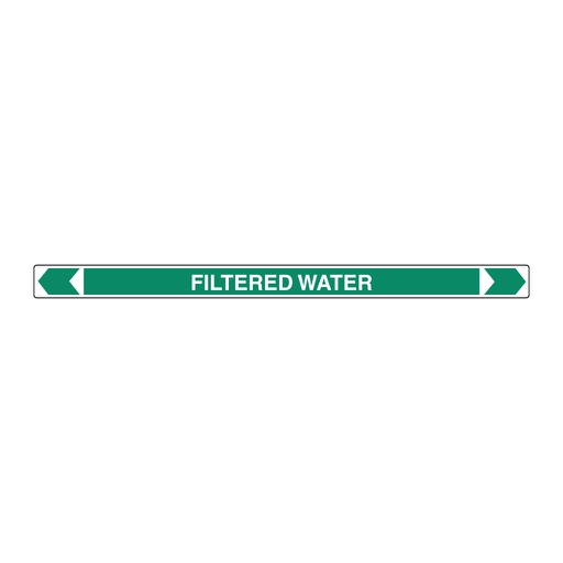 [22AFPMK100] *PO* Pipe Marker ;- Filtered Water 25mm x 380mm(G)