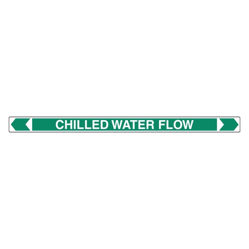 [22AFPMK112] Pipe Marker ;- Chilled Water Flow 25mm x 380mm(G) 