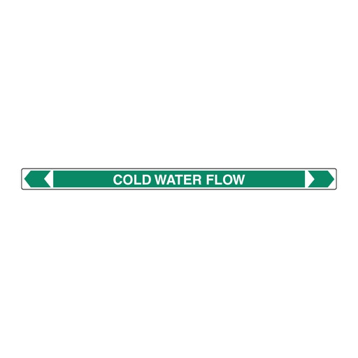 [22AFPMK115] Pipe Marker ;- Cold Water Flow 50mm x 380mm(G)