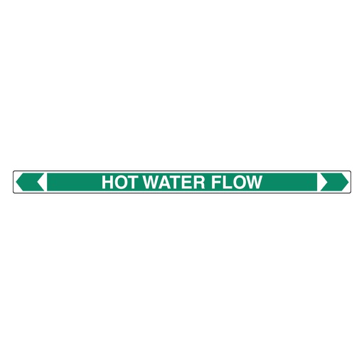 [22AFPMK134] Pipe Marker ;- Hot Water Flow 25mm x 380mm (G)