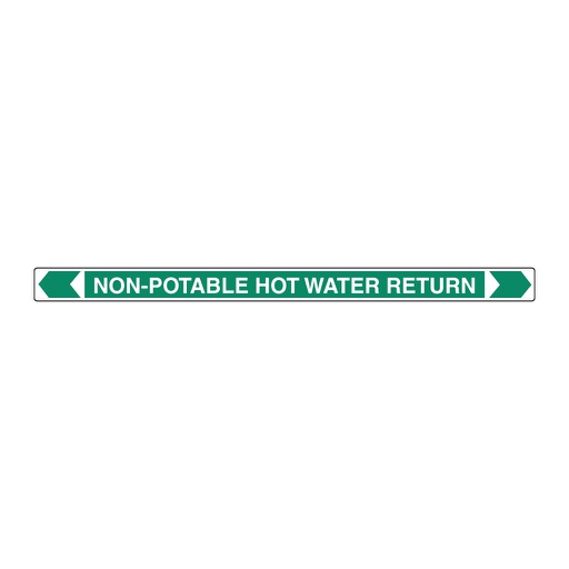 [22AFPMK166] *PO* Pipe Marker ;- Non-Potable Hot Water Return 25mm x 380mm(G)