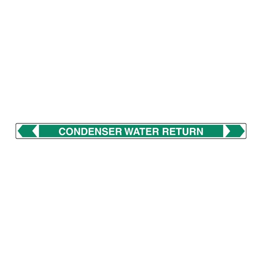 [22AFPMK178] Pipe Marker ;- Condenser Water Return 25mm x 380mm(G)