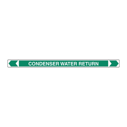 [22AFPMK178] Pipe Marker ;- Condenser Water Return 40mm x 400mm(G)