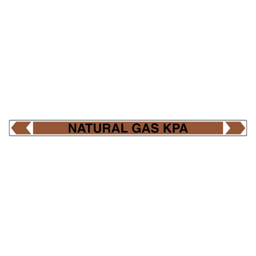 [22AFPMK328] Pipe Marker ;- Natural Gas 40mm x 400mm