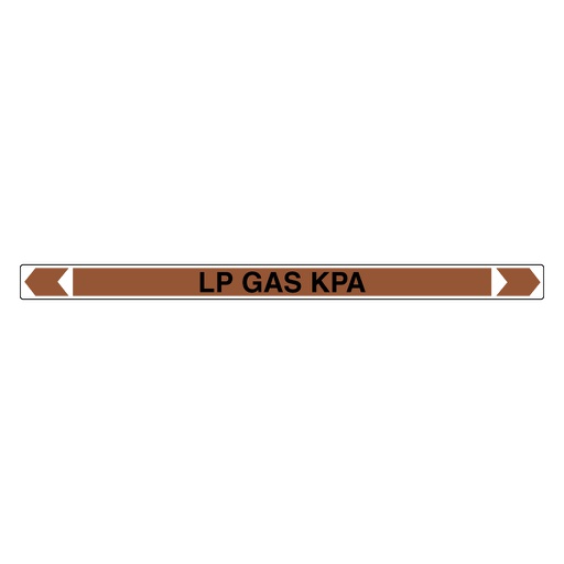 [22AFPMK332] Pipe Marker ;- LP Gas 40mm x 400mm(B)
