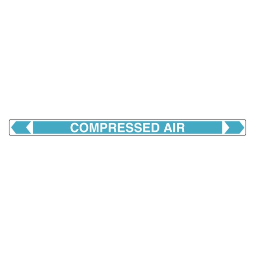 [22AFPMK602] *PO* Pipe Marker ;- Compressed Air 25mm x 380mm (Light Blue)