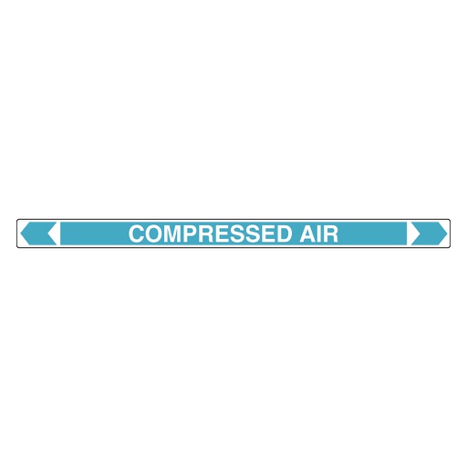 [22AFPMK602] Pipe Marker ;- Compressed Air 25mm x 380mm (Light Blue)