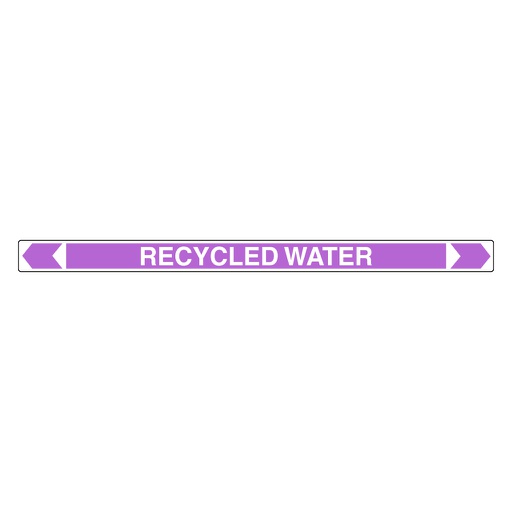 [22AFPMK722] *PO* Pipe Marker ;- Recycled Water 25mm x 380mm(L)