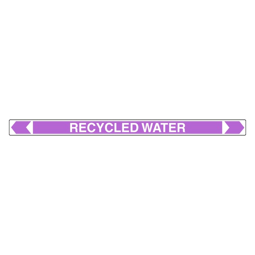 [22AFPMK722] *PO* Pipe Marker ;- Recycled Water 25mm x 380mm(L)