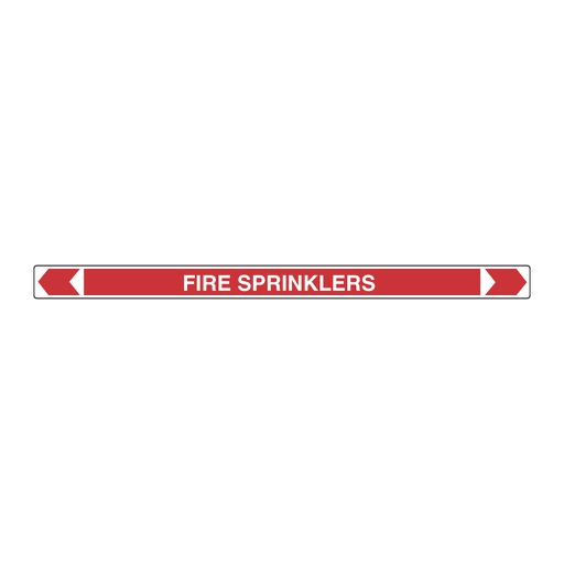 [22AFPMK962] Pipe Marker ;- Fire Sprinklers 25mm x 380mm(R)