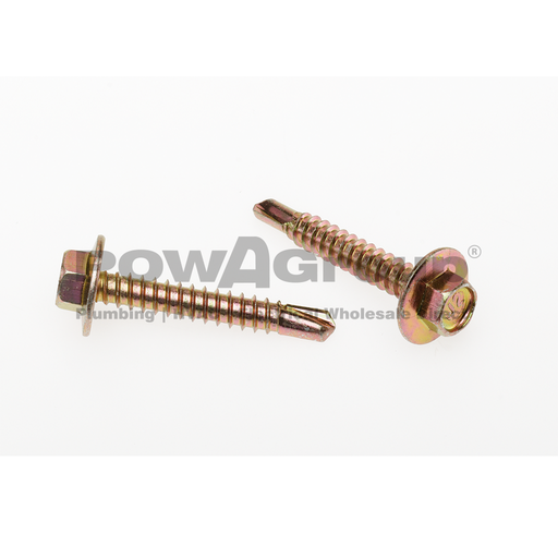 [03SDHWFZP812] Screw Self Drilling HWF Head Z/P 8g x 12mm