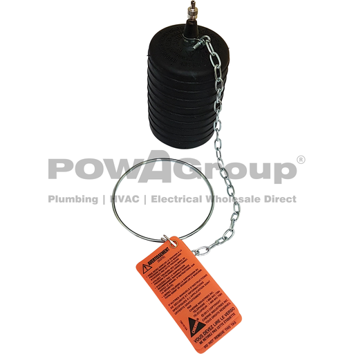 [26TESTPLUG100] (Special Order) Pneumatic Test Plug / Ball - 87-108mm (Suits 90 &amp; 100mm DWV) - 9.1 Head Pressure, Requires 30psi (2.1bar) Inflation Pressure