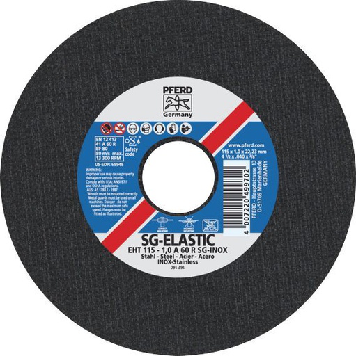 [13CDT125P] Premium Cutting Disc Ultra Thin PFERD 125mm x 1mm