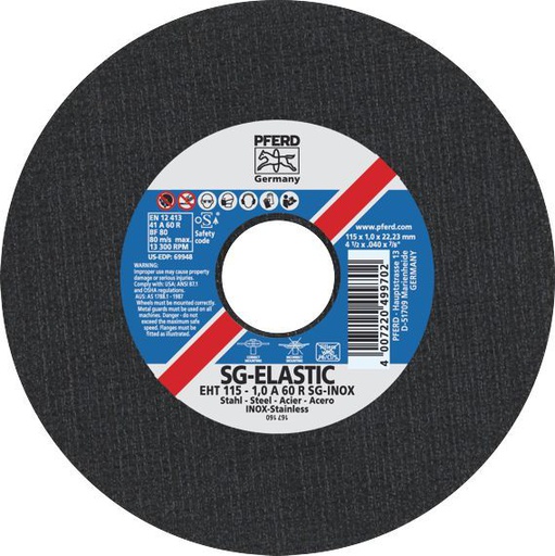 [13CDT125P] Premium Cutting Disc Ultra Thin PFERD 125mm x 1mm