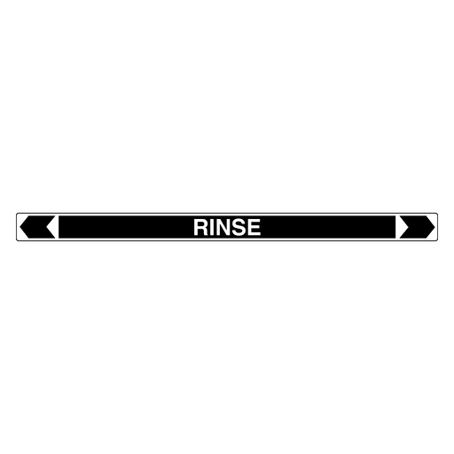 [22AFPMK452] *PO* Pipe Marker ;- Rinse 25mm x 380mm (Black)