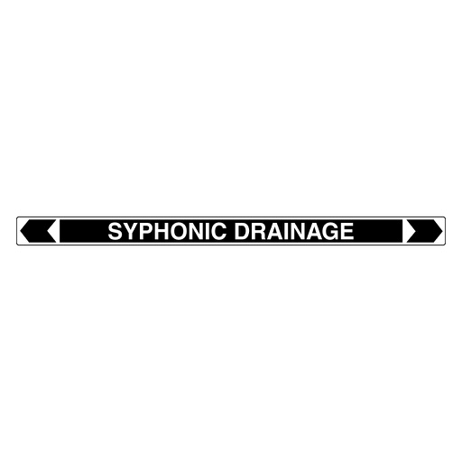 [22AFPMKSP13] Pipe Marker ;- Syphonic Drainage  27mm x 400mm (BLK)