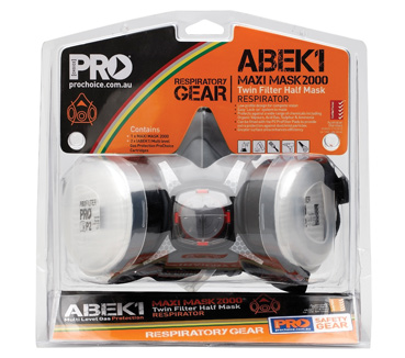 [14HMABEK1] CHEMICAL KIT Assembled Half Mask with ABEK1 Cartridges in Blister Pack - HMABEK1